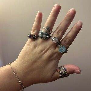 Miscellaneous 925 Silver and gold vintage rings